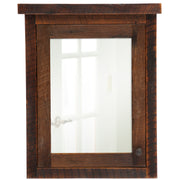 Angled view of the Collier Mountain Reclaimed Barnwood Medicine Cabinet