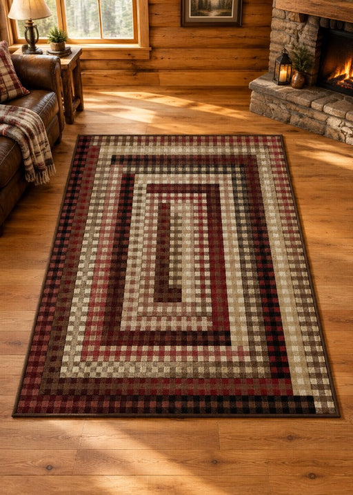 Country Square Rug Living Room | The Cabin Shack