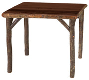 Coxcomb Peak Hickory Log Square Dining Table in Espresso stain