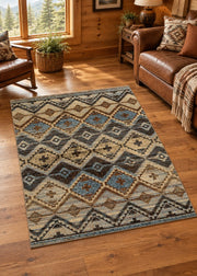 Crestwood Blue Rug Living Room | The Cabin Shack