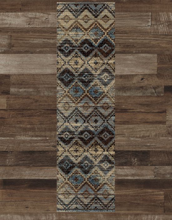 Crestwood Blue Runner Rug | The Cabin Shack