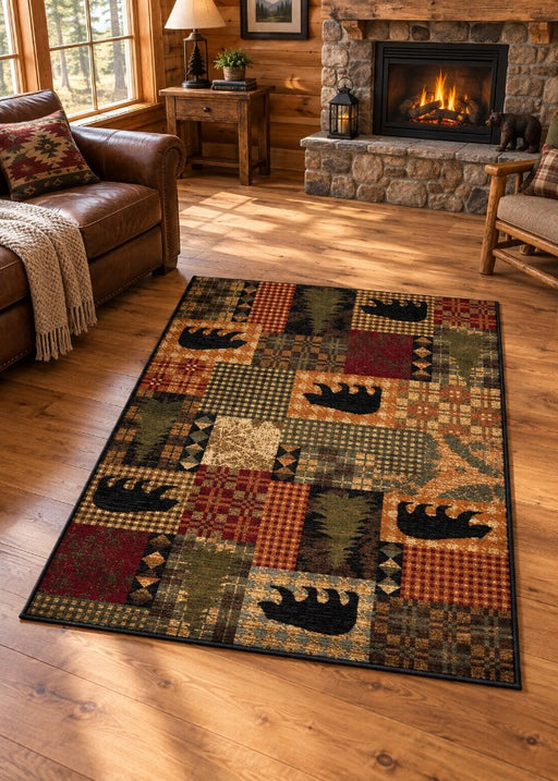 Cripple Creek Bear Rug Living Room | The Cabin Shack