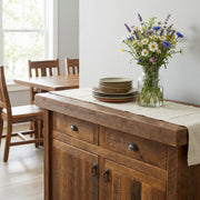 Dallas Peak Reclaimed Barnwood Buffet with an Artisan Top in a bright dining room