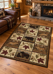Denali Retreat Rustic Rug Living Room | The Cabin Shack