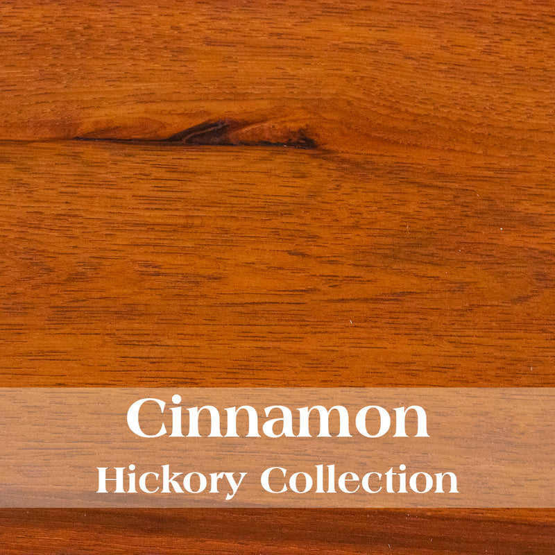 Cinnamon wood finish option for the Devils Head Hickory Log Sideboard with a warm reddish-amber tone