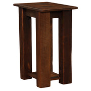 Angled view of the Diamond Peaks Reclaimed Barnwood Open Nightstand