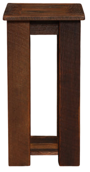 Front view of the Diamond Peaks Reclaimed Barnwood Open Nightstand