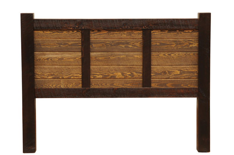 Front view of the East Spanish Peak Pine Cider House Headboard on its own