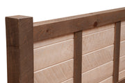 Planked panel detail of the East Spanish Peak Pine Cider House Headboard