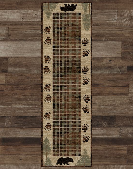 Edgewater Bear Runner Rug | The Cabin Shack