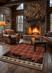 Elk Pine Inn Rug Living Room | The Cabin Shack