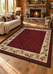 Evergreen Garnet Rug Living Room | The Cabin Shack