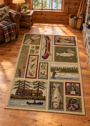 Fishing Retreat Rug Living Room | The Cabin Shack