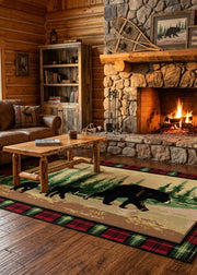 Following Mama Bear Rug Living Room | The Cabin Shack