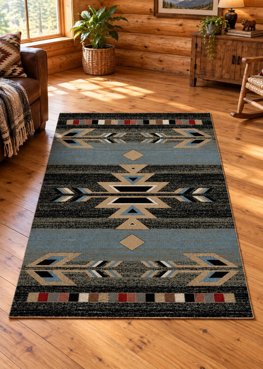 Glendale Sky Rug Living Room | The Cabin Shack
