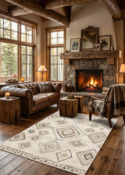 Glendale White Sand Rug Living Room | The Cabin Shack