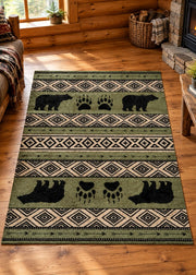 Granada Green Rug Living Room | The Cabin Shack