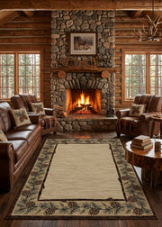 Granby Pine Rug Living Room | The Cabin Shack
