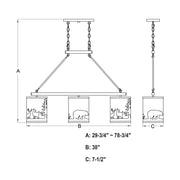 Grand Teton Chandelier Measurements | The Cabin Shack