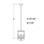 Grand Teton Mini Pendant Light Measurements | The Cabin Shack

