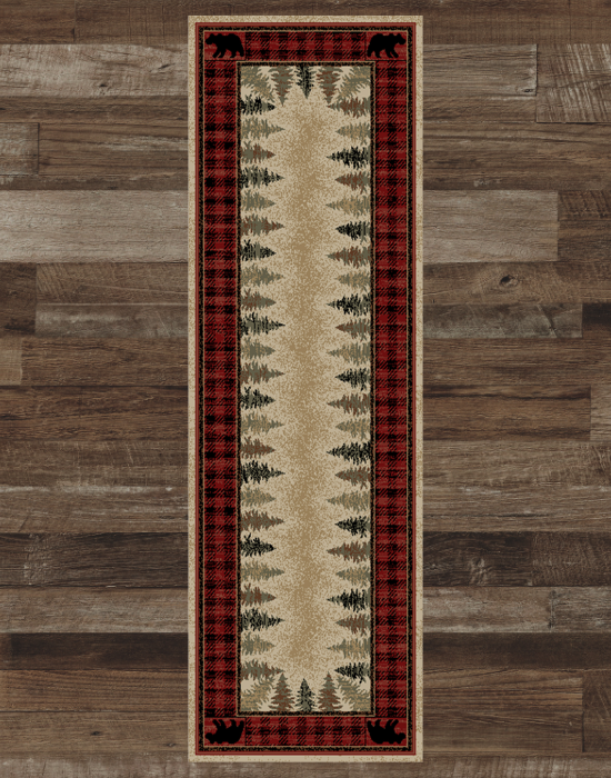 Grand Square Bear Runner Rug | The Cabin Shack