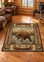 Grizzly Cove Rug Living Room | The Cabin Shack