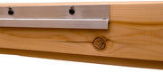 Hand-peeled cedar detail of the Grizzly Mountain Cedar Half Log Mirror