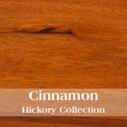 Cinnamon wood finish option for the Hagar Mountain Hickory Log Two Drawer Open Vanity with a warm reddish-amber tone