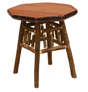 Hagues Peak Hickory Log Spindle Nightstand in the Cinnamon finish with a warm reddish top