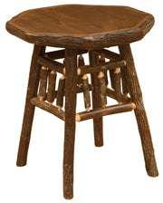 Hagues Peak Hickory Log Spindle Nightstand in the Espresso finish with a deep brown top