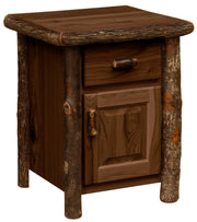 Hallett Peak Hickory Log Enclosed Nightstand in the Espresso finish with a deep brown case