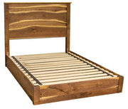 Angled view of the Hayden Peak Live Edge Walnut Platform Bed