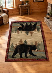 Hazelnut Bear Rug Living Room | The Cabin Shack