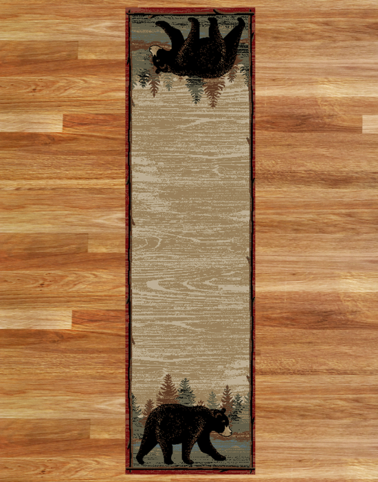 Hazelnut Bear Runner Rug | The Cabin Shack