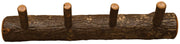 Angled view of the Hiamovi Mountain Hickory Log Wall Coat Rack
