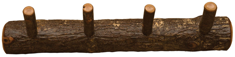 Angled view of the Hiamovi Mountain Hickory Log Wall Coat Rack