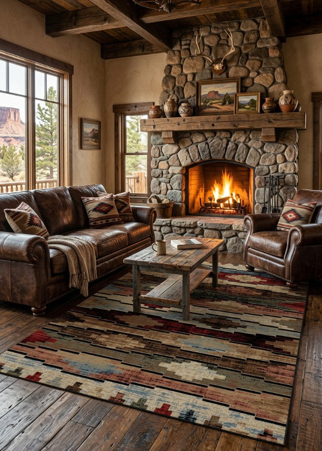 Horizons Rug Living Room | The Cabin Shack