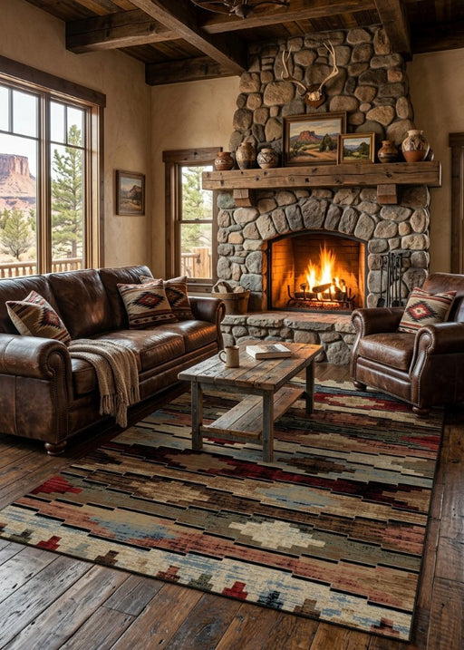 Horizons Rug Living Room | The Cabin Shack