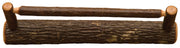 Front view of the Independence Mountain Hickory Log Towel Bar