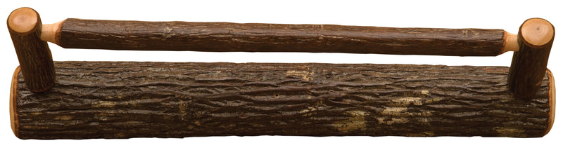 Front view of the Independence Mountain Hickory Log Towel Bar