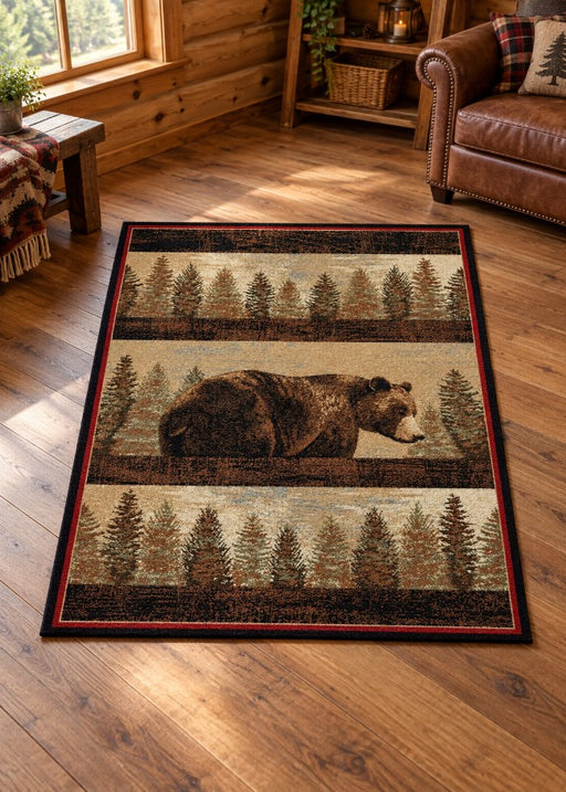 Inglewood Bear Rug Living Room | The Cabin Shack