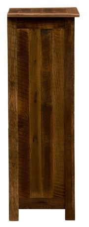 Side view of the Kelso Mountain Reclaimed Barnwood Lingerie Chest showing the reclaimed barnwood side panel