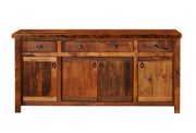 Front view of the Kenosha Peak Reclaimed Barnwood Long Buffet
