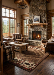 Keystone Bear Rug Living Room | The Cabin Shack