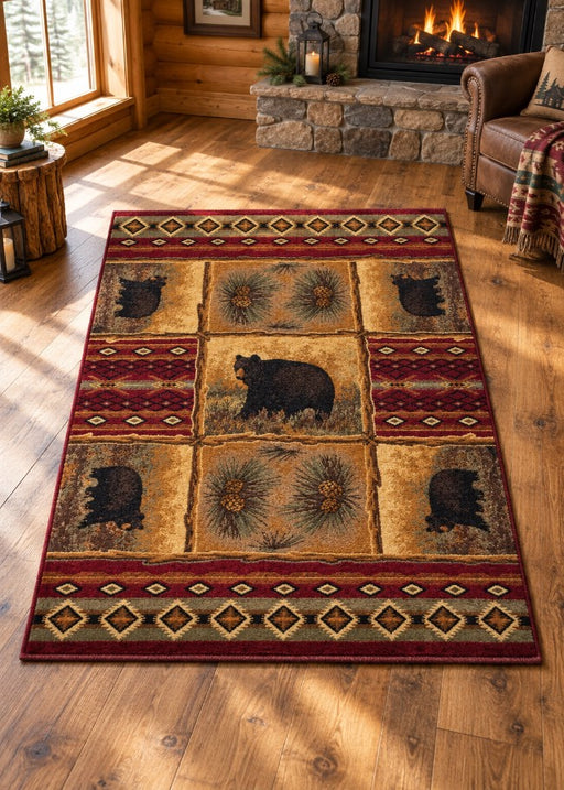 Legends of Bear Rug Living Room | The Cabin Shack