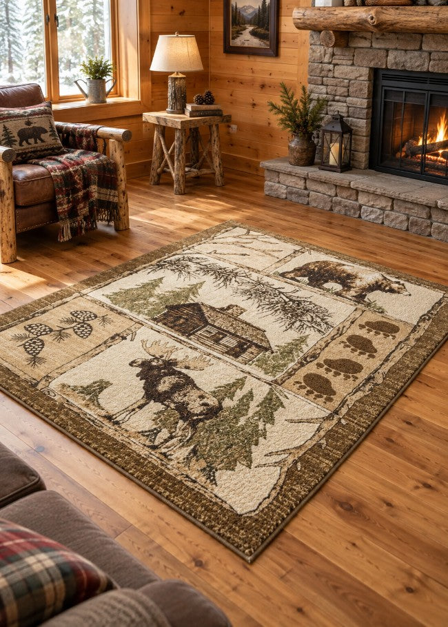 Life at the Cabin Rug Living Room | The Cabin Shack