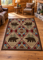 Loveland Bear Rug Living Room | The Cabin Shack