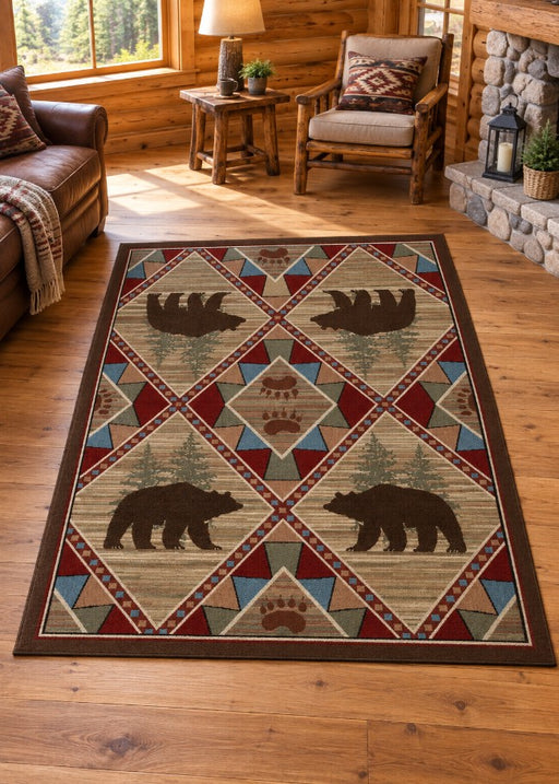 Loveland Bear Rug Living Room | The Cabin Shack