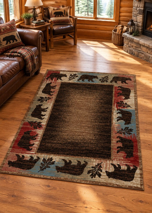 Lumpy Ridge Bear Rug Living Room | The Cabin Shack