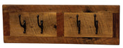 Angled view of the Meadow Mountain Reclaimed Barnwood Wall Coat Rack